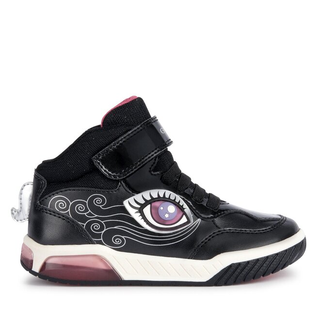 Sneakersy Geox J Inek Girl J36ASB 0NFEW C0922 M Czarny - dziewczęce