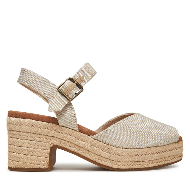 Espadryle Toms Isla Peep Toe 10021977 Écru - kobiece