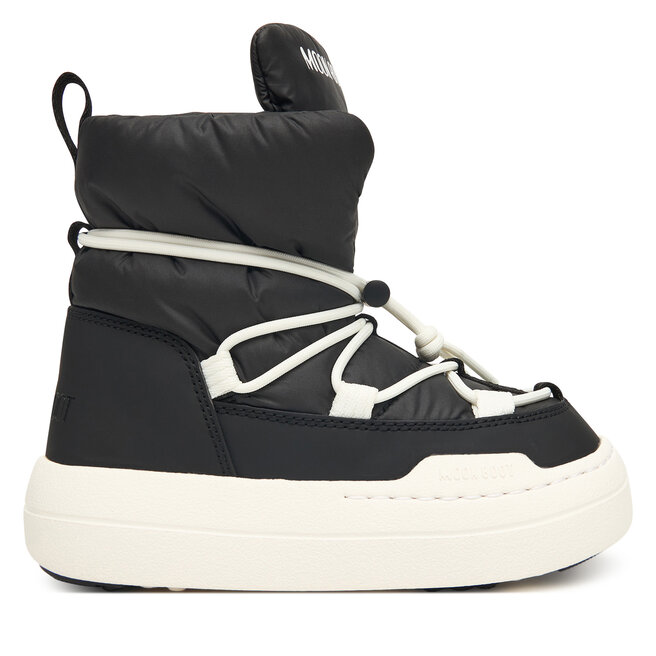 Śniegowce Moon Boot Jr Park lace Mid 80D3440070 S Czarny - dziewczęce