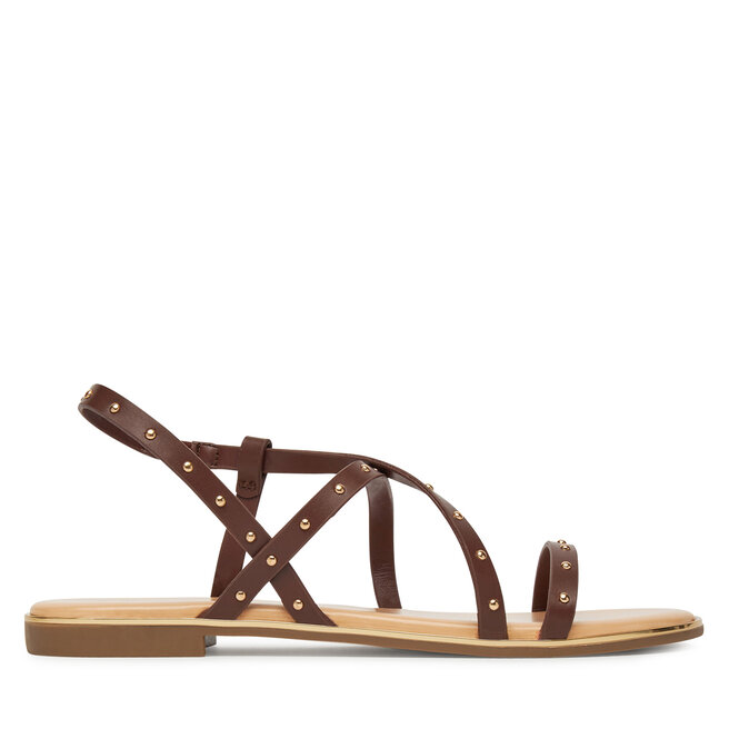 Sandały ONLY Shoes Onlmari-4 Pu Studs 15342339 Brązowy - kobiece
