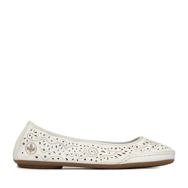 Baleriny Rieker CEO-41460-80 Biały -