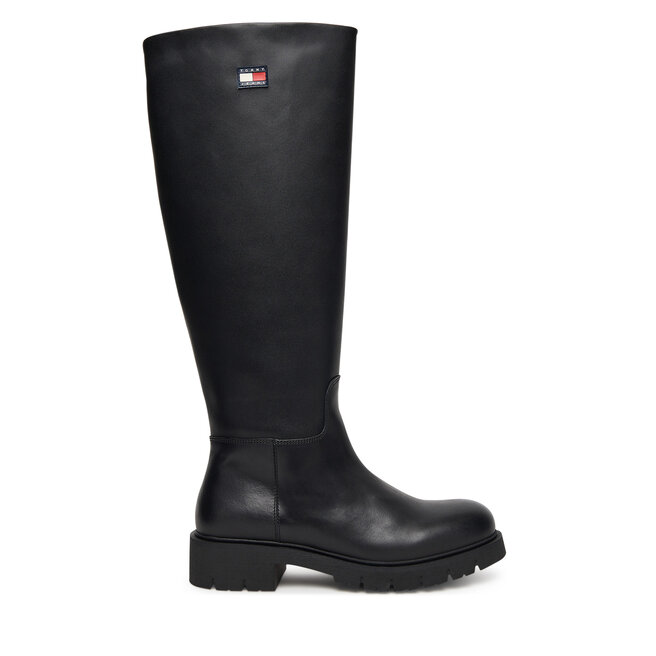 Kozaki Tommy Jeans Tjw Stretchy Long Shaft Boot EN0EN02828 Czarny - kobiece