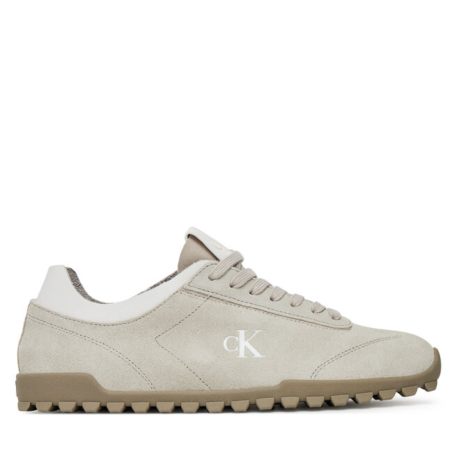 Sneakersy Calvin Klein Jeans Low Profile Runner Mg Sue YW0YW01898 Beżowy - kobiece
