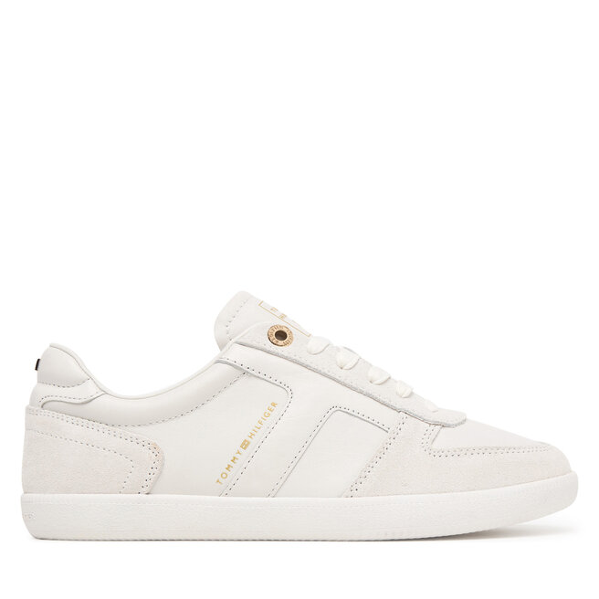 Sneakersy Tommy Hilfiger Th Tribeca Sneaker Premium FW0FW09483 Kremowy - kobiece