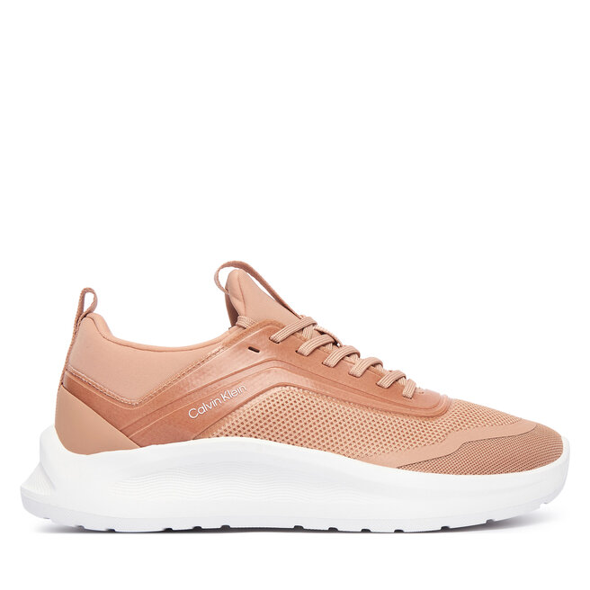 Sneakersy Calvin Klein Light Eva Run Laceup Sock Jelly HW0HW03434 Różowy - kobiece