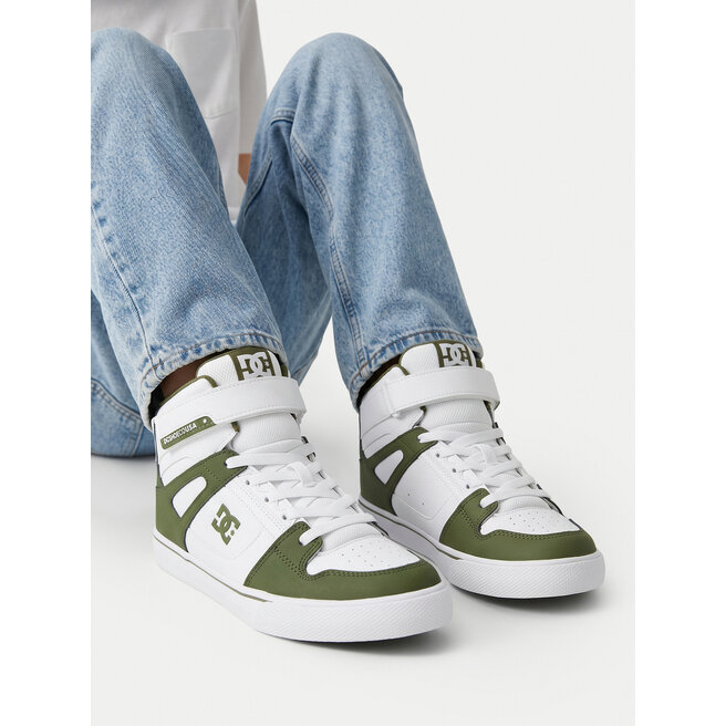 Sneakersy DC Shoes EO-PURE HI TOP EV BOYS DC01795301 Biały - chłopięce