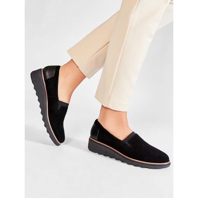 Półbuty Clarks Sharon Dolly 261558194 Czarny - kobiece