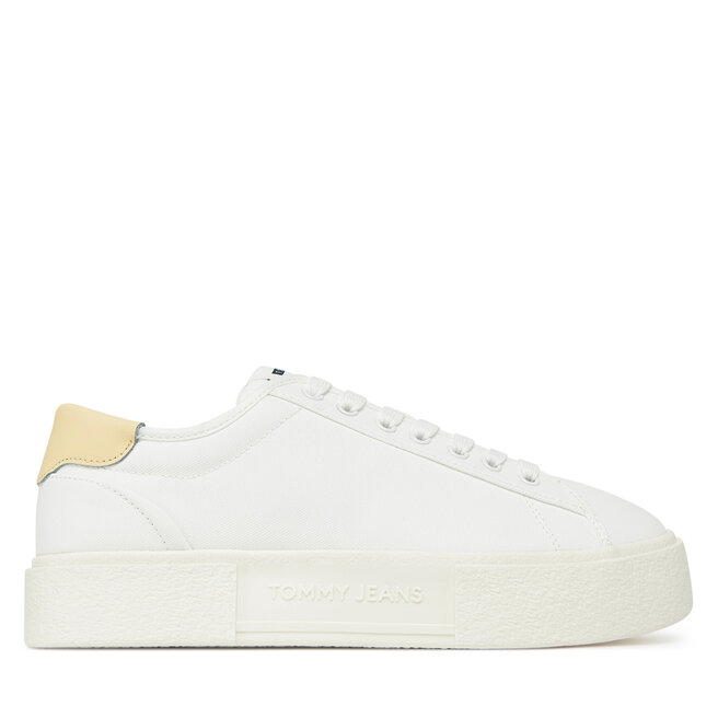 Sneakersy Tommy Jeans Tjw Flatform Canvas Sneaker EN0EN02792 Écru - kobiece