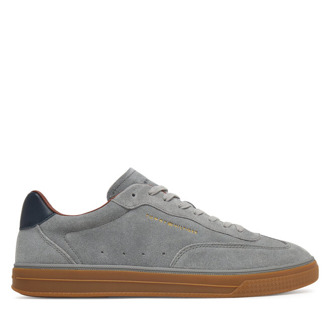 Sneakersy Tommy Hilfiger Th Lo Lux Suede Sneaker FM0FM05997 Szary - męskie