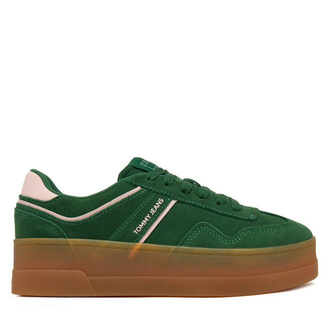 Sneakersy Tommy Jeans EN0EN02734 Zielony - kobiece