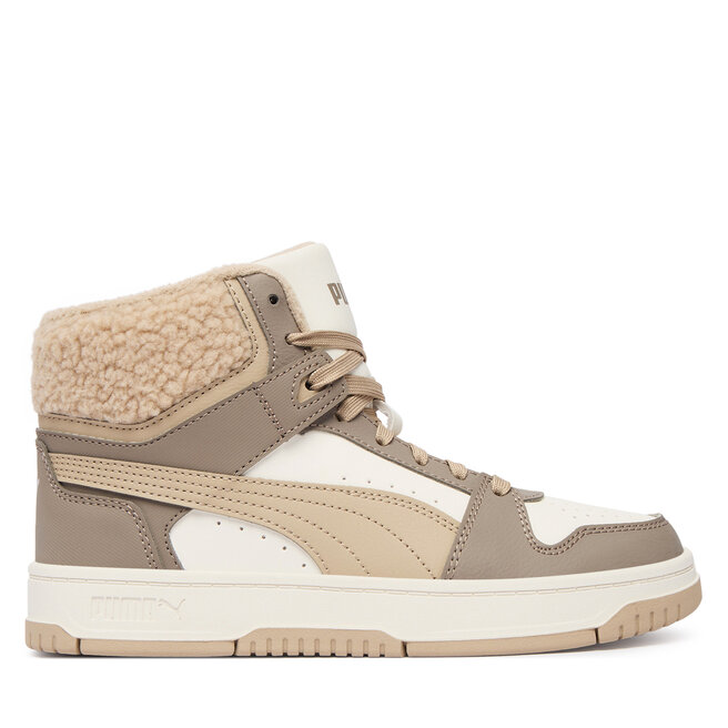 Sneakersy Puma Rebound Slam Mid Cozy Jr 407728 01 Szary - chłopięce