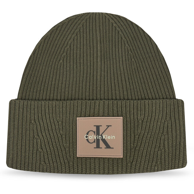 Czapka Calvin Klein Monologo LV04D8096G Khaki -