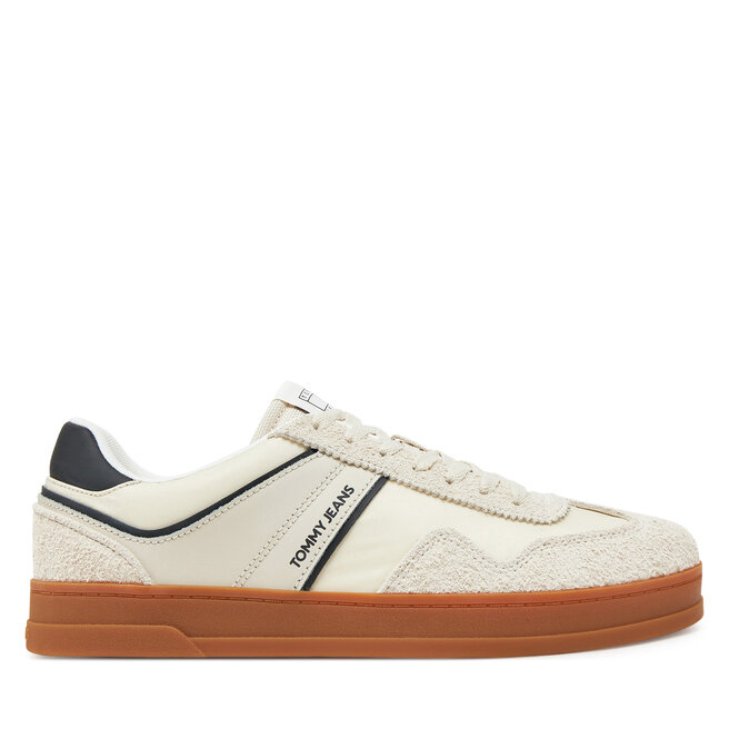 Sneakersy Tommy Jeans The Greenwich Mix Media EM0EM01606 Beżowy - męskie