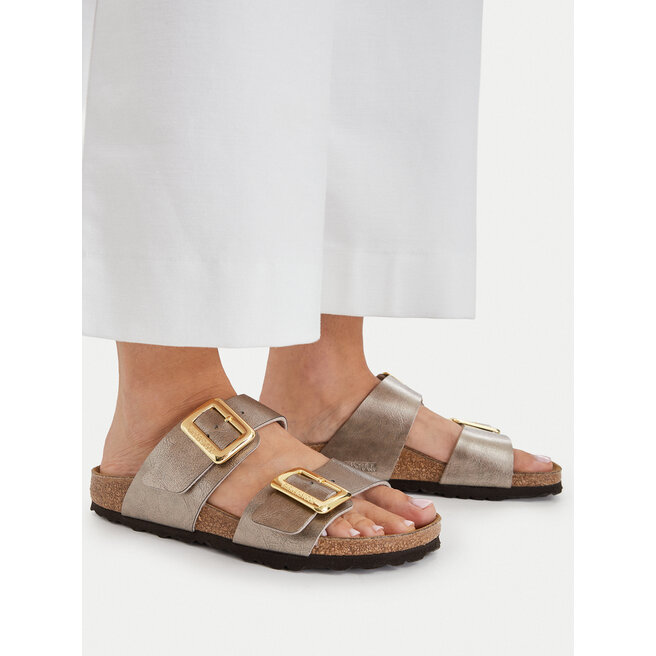 Klapki Birkenstock Sydney Cushion Buckle 1029372 Złoty -