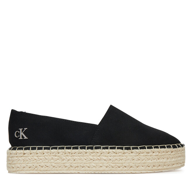 Espadryle Calvin Klein Jeans Flatform Esdparille Mg/Hdw YW0YW01737 Czarny - kobiece