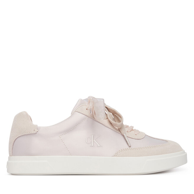 Sneakersy Calvin Klein Low Pro Cupsole Wt Satin Mix HW0HW03288 Różowy jasny - kobiece