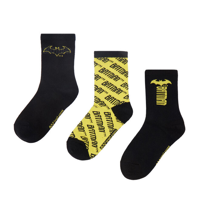 Skarpety długie Batman CEO-ACCCS-AW26-221WBBAT(3-PACK) Czarny - dziecięce