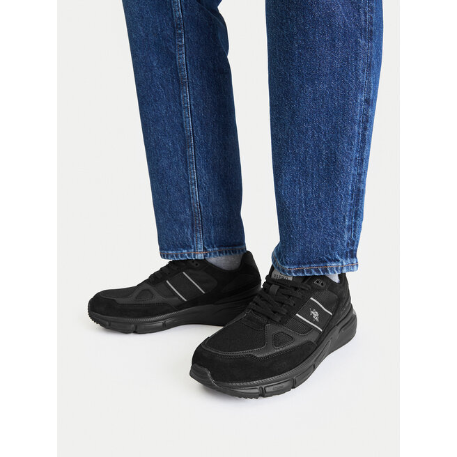 Sneakersy U.S. Polo Assn. EO-PAOLO001M/GYT1 Czarny - męskie