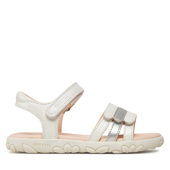 Sandały Geox J Sandal Haiti Girl J458ZD 000NF C0459 S Biały - dziewczęce