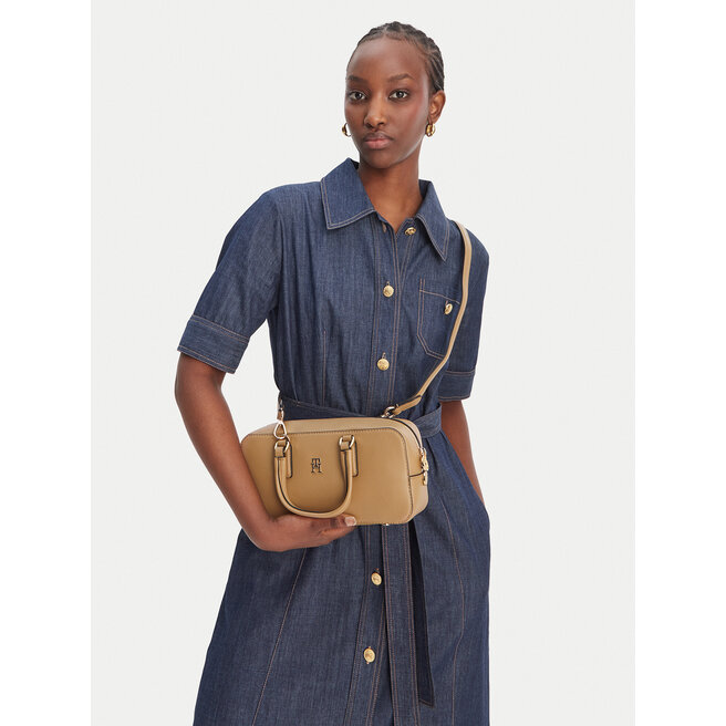 Torebka Tommy Hilfiger Th Daily Crossover AW0AW18378 Brązowy -