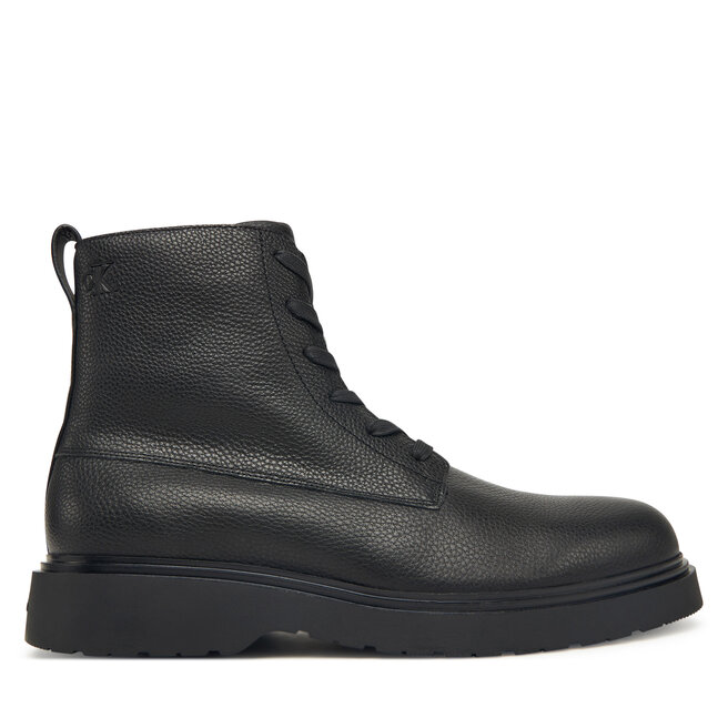 Trzewiki Calvin Klein Combat Ess Lace Up Zip Boot Lth YM0YM01373 Czarny - męskie