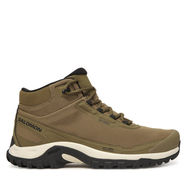 Trekkingi Salomon Shelter Waterproof L47974000 Khaki - męskie