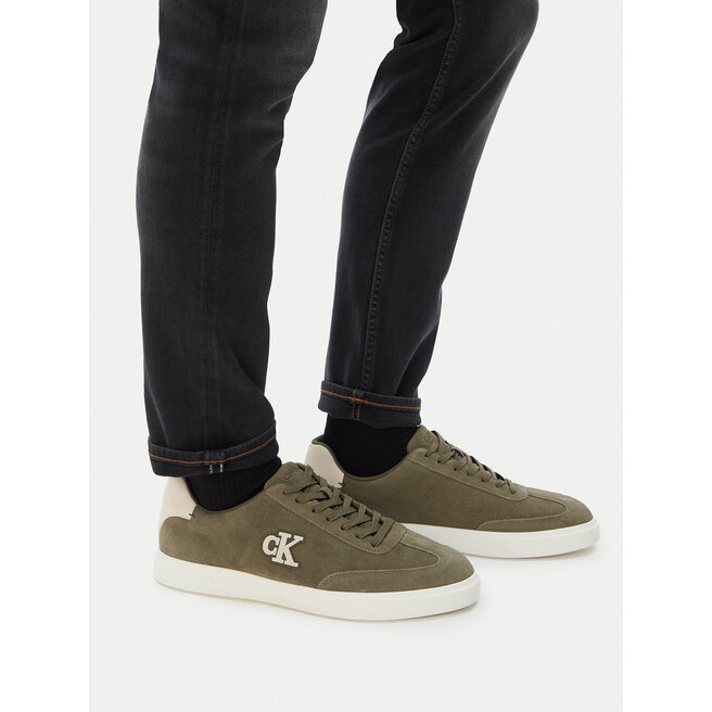 Sneakersy Calvin Klein Low Prof Cupsole Su HM0HM02125 Zielony - męskie