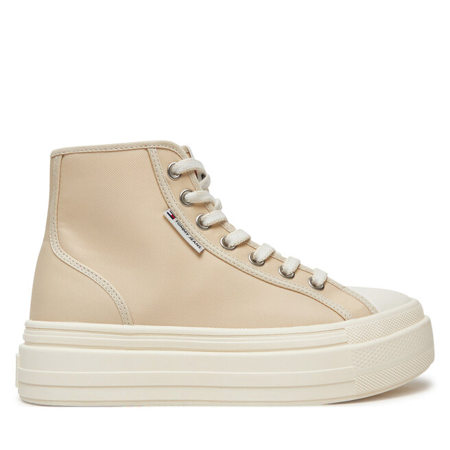 Trampki Tommy Jeans Foxing EN0EN02704 Beżowy - kobiece