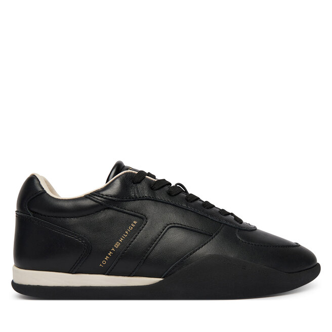 Sneakersy Tommy Hilfiger Th Vintage Low Runner Leather FW0FW09485 Czarny - kobiece