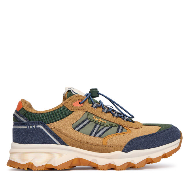 Sneakersy Pepe Jeans Peak Bole B PBS600002 Brązowy - chłopięce