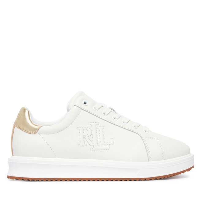 Sneakersy LAUREN RALPH LAUREN Ainsley Metallic 802974379002 Biały - kobiece
