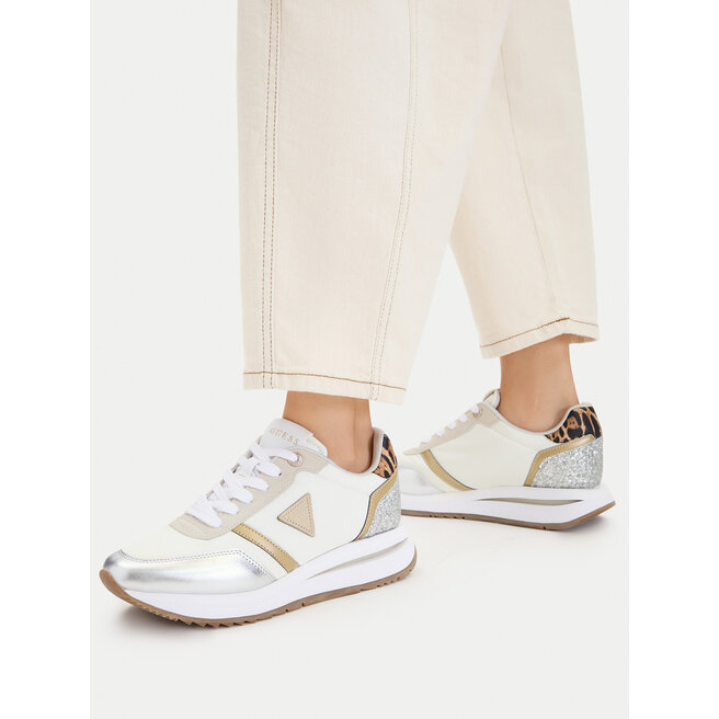 Sneakersy Guess FLP2EG PEL12 Écru - kobiece