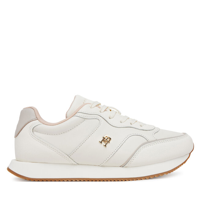Sneakersy Tommy Hilfiger Runner FW0FW08696 Écru - kobiece