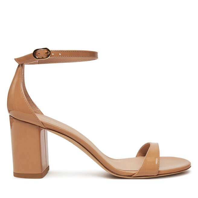 Sandały Stuart Weitzman Nudist Block 75 SJ983 Beżowy - kobiece