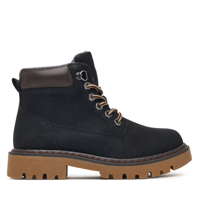 Trzewiki Tommy Hilfiger T3X5-35280-0296A695 M Czarny - chłopięce