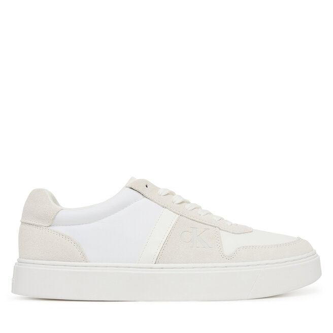 Sneakersy Calvin Klein Classic Cups Lace Mix Emb Tongue YM0YM01395 Biały - męskie