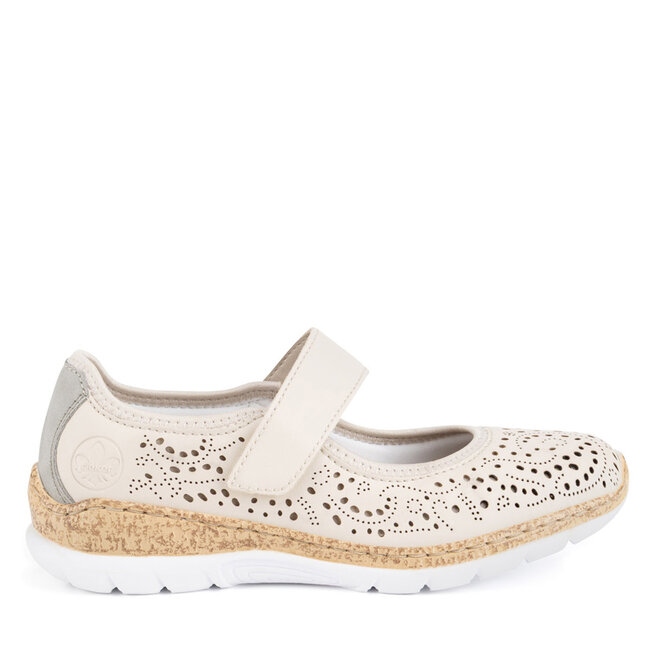 Baleriny Rieker N4299-60 Beżowy -