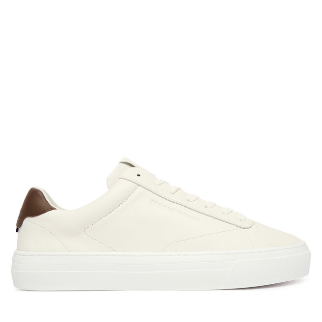 Sneakersy Tommy Hilfiger Premium Dress Cupsole Lth FM0FM05572 Écru - męskie