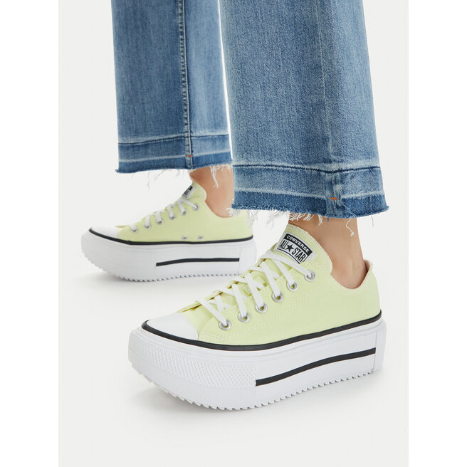 Trampki Converse Chuck Taylor All Star Lift Double Stack Platform A16283C Żółty - kobiece