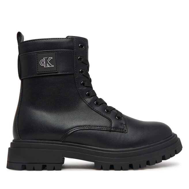 Trapery Calvin Klein Lace-Up Bootie V3A5-83420-1355 Czarny - dziewczęce