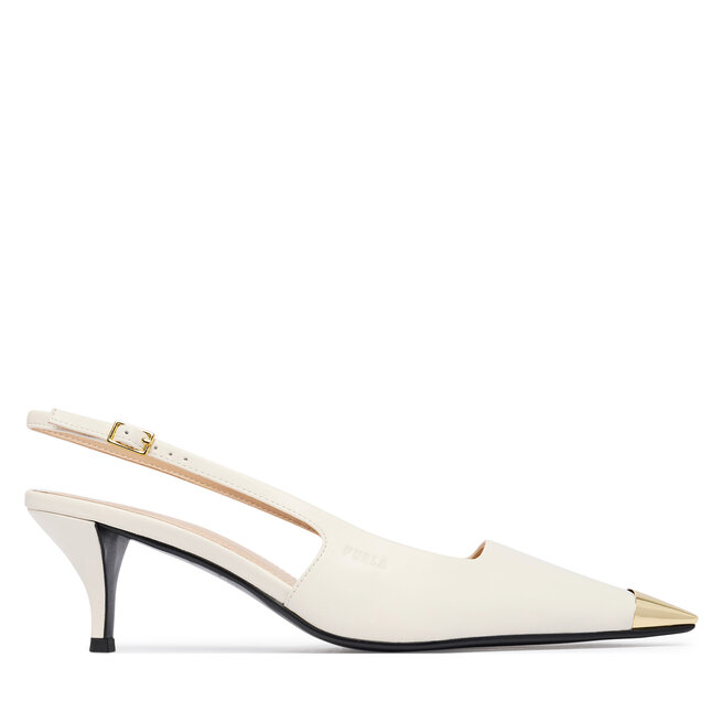 Czółenka Furla Metal Slingback YM29FML X30000 CN 1704S Kremowy - kobiece