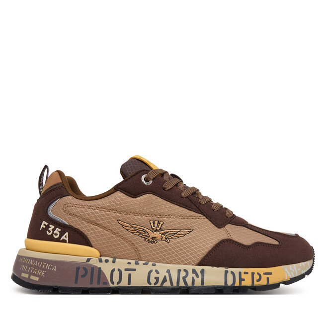 Sneakersy Aeronautica Militare 262SC0276UCT04327 Brązowy - męskie