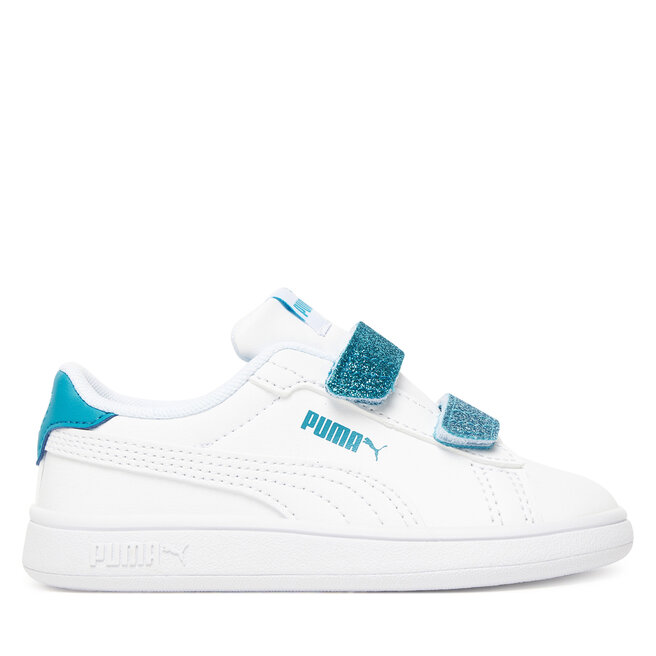 Sneakersy Puma Smash 3.0 L Glitter Velcro V Inf 395610 08 Biały - dziewczęce