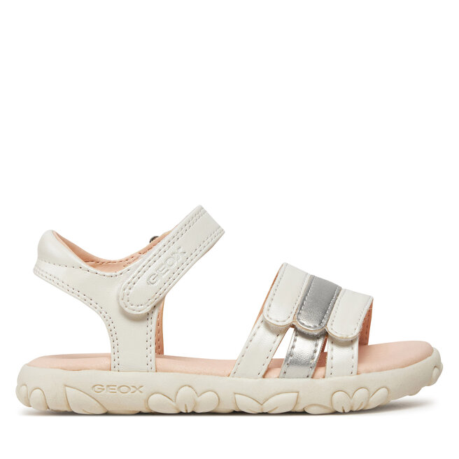 Sandały Geox J Sandal Haiti Girl J458ZD 000NF C0459 M Biały - dziewczęce