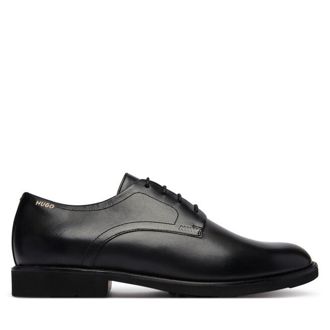 Półbuty HUGO Ginsby derb 50573074 Czarny - męskie