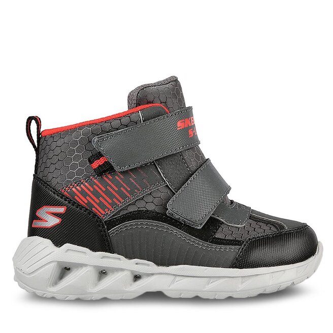 Trzewiki Skechers Magna-Lights Frosty Fun 401504N/CCBK Szary - chłopięce