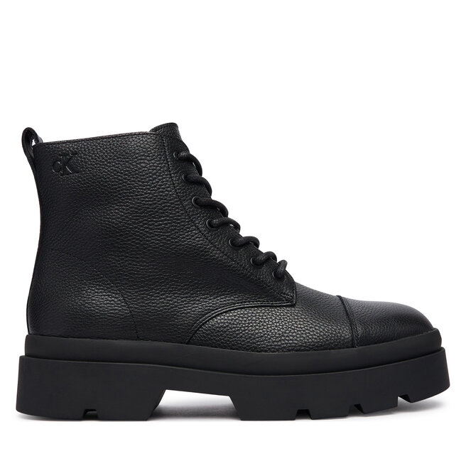 Trapery Calvin Klein Lugged Mid Lace Up Tc Tu Lth HM0HM02267 Czarny - męskie