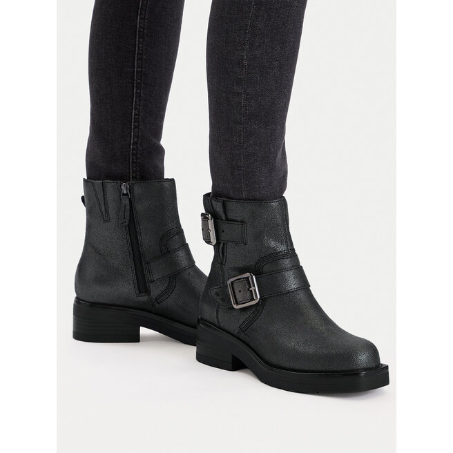 Botki Clarks Rebelle Buckle 26178889 Srebrny - kobiece