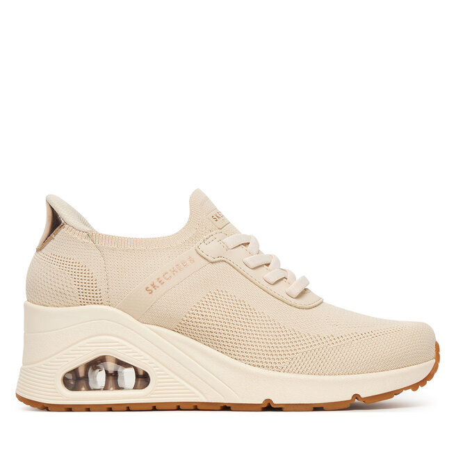 Sneakersy Skechers Uno Wedge 177531/OFWT Beżowy - kobiece