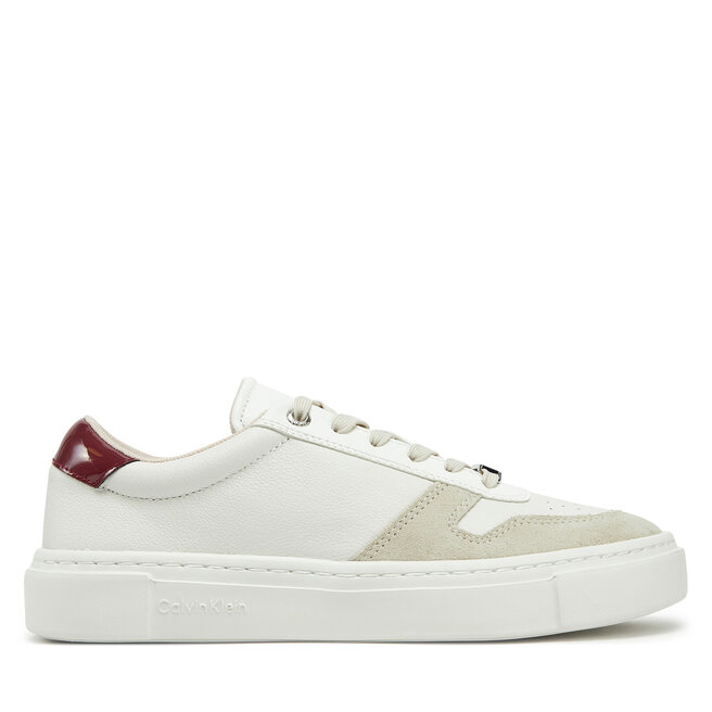 Sneakersy Calvin Klein Cupsole Lace Up HW0HW02470 Biały - kobiece